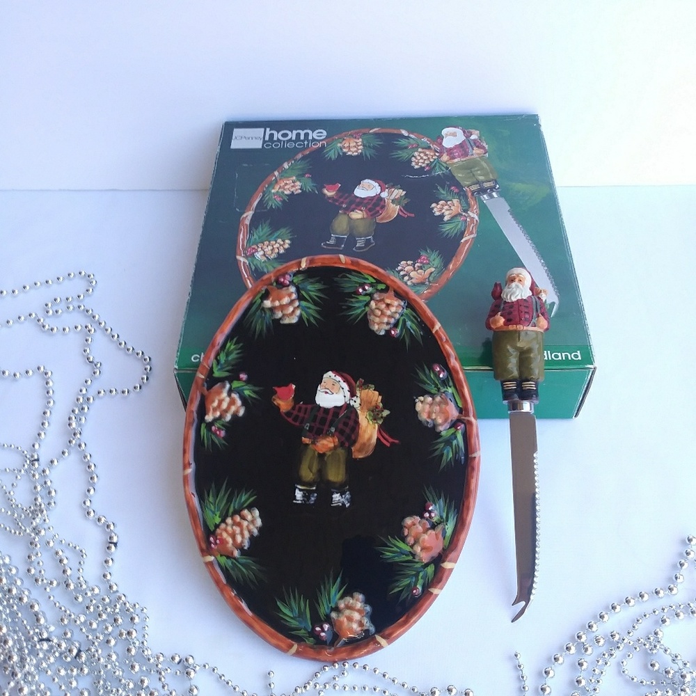 CHRISTMAS HOME COLLECTION CHEESE TRAY SET. - Picture 4 of 8